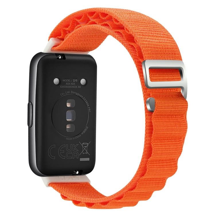 For Huawei Band 7 Loop Nylon Watch Band(Orange) - Smart Wear by PMC Jewellery | Online Shopping South Africa | PMC Jewellery