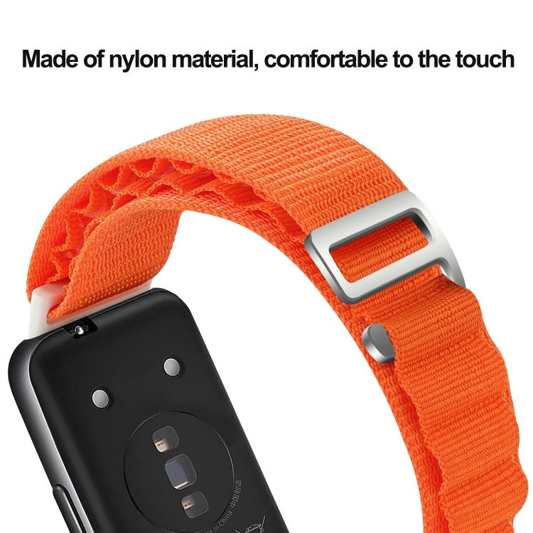 For Huawei Band 7 Loop Nylon Watch Band(Orange) - Smart Wear by PMC Jewellery | Online Shopping South Africa | PMC Jewellery