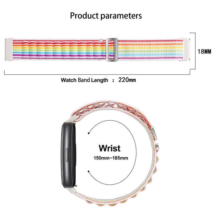 For Huawei Band 7 Loop Nylon Watch Band(Starlight) - Smart Wear by PMC TechLife | Online Shopping South Africa | PMC TechLife