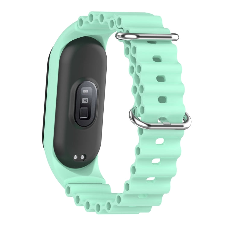 For Xiaomi Mi Band 7 / 6 / 5 / 4 / 3 Solid Color Marine Silicone Breathable Watch Band(Blue Sea) - Smart Wear by PMC TechLife | Online Shopping South Africa | PMC TechLife