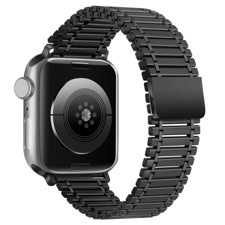 Chain Magnetic Stainless Steel Watch Band For Apple Watch Ultra 49mm / Series 8&7 45mm / SE 2&6&SE&5&4 44mm / 3&2&1 42mm(Black) - Smart Wear by PMC TechLife | Online Shopping South Africa | PMC TechLife