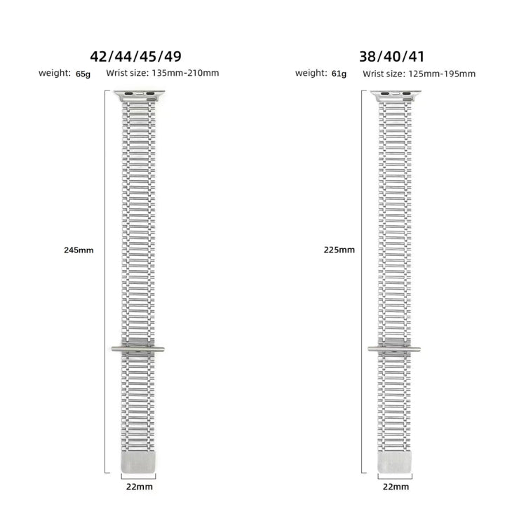 Chain Magnetic Stainless Steel Watch Band For Apple Watch Ultra 49mm / Series 8&7 45mm / SE 2&6&SE&5&4 44mm / 3&2&1 42mm(Silver+Rose Gold) - Smart Wear by PMC TechLife | Online Shopping South Africa | PMC TechLife