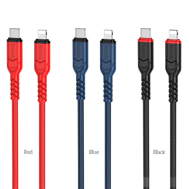 hoco X59 Victory PD 20W USB-C / Type-C to 8 Pin Charging Data Dable, Length:1m(Black) - 2 in 1 Cable by hoco | Online Shopping South Africa | PMC Jewellery