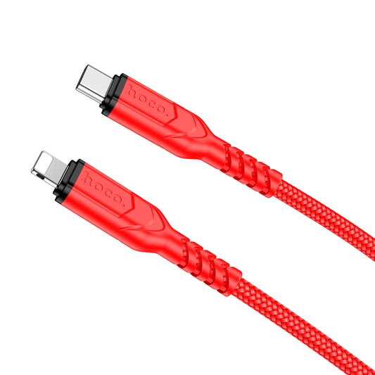 hoco X59 Victory PD 20W USB-C / Type-C to 8 Pin Charging Data Dable, Length:1m(Red) - 2 in 1 Cable by hoco | Online Shopping South Africa | PMC Jewellery