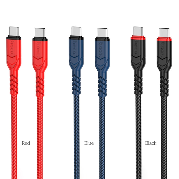 hoco X59 Victory 60W USB-C / Type-C to USB-C / Type-C Charging Data Dable, Length:1m(Blue) - USB-C & Type-C Cable by hoco | Online Shopping South Africa | PMC Jewellery