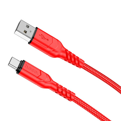 hoco X59 Victory 3A USB to USB-C / Type-C Charging Data Dable, Length:2m(Red) - USB-C & Type-C Cable by hoco | Online Shopping South Africa | PMC Jewellery