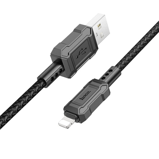 hoco X94 Leader 2.4A USB to 8 Pin Charging Data Dable, Length:1m(Black) - Normal Style Cable by hoco | Online Shopping South Africa | PMC Jewellery