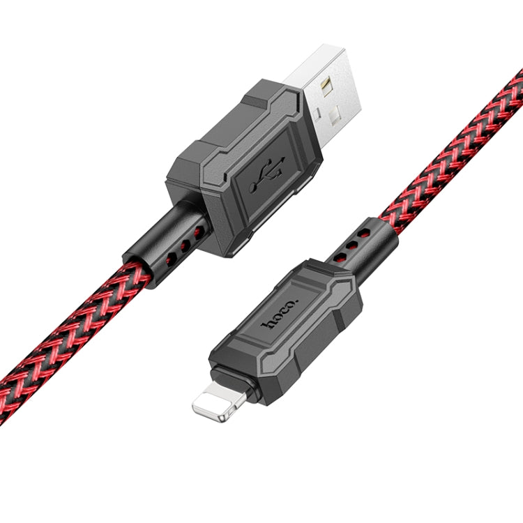 hoco X94 Leader 2.4A USB to 8 Pin Charging Data Dable, Length:1m(Red) - Normal Style Cable by hoco | Online Shopping South Africa | PMC Jewellery