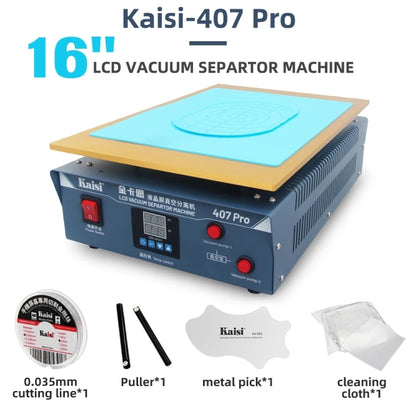 Kaisi 407 Pro 18 inch Dual Vacuum Pump LCD Screen Separator Machine(UK Plug) - Separation Equipment by PMC Jewellery | Online Shopping South Africa | PMC Jewellery