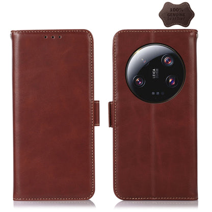 For Xiaomi 13 Ultra Crazy Horse Top Layer Cowhide Leather Phone Case(Brown) - 13 Ultra Cases by PMC Jewellery | Online Shopping South Africa | PMC Jewellery