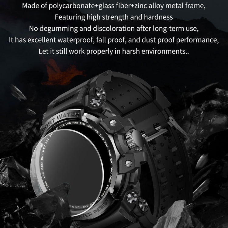 LC16 1.32 inch IP68 Waterproof Sports Outdoor Sport Smart Watch, Support Bluetooth Calling / Heart Rate Monitoring(Black) - Smart Wear by PMC TechLife | Online Shopping South Africa | PMC TechLife