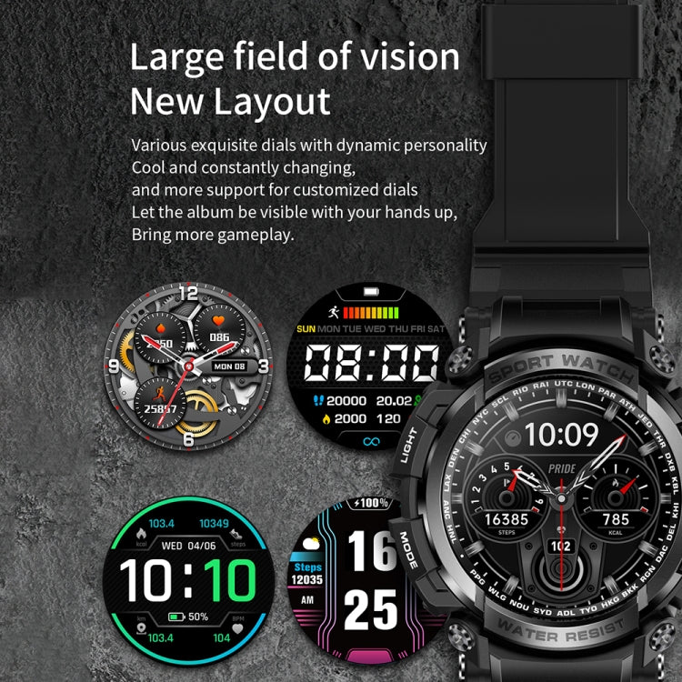 LC16 1.32 inch IP68 Waterproof Sports Outdoor Sport Smart Watch, Support Bluetooth Calling / Heart Rate Monitoring(Green) - Smart Wear by PMC TechLife | Online Shopping South Africa | PMC TechLife