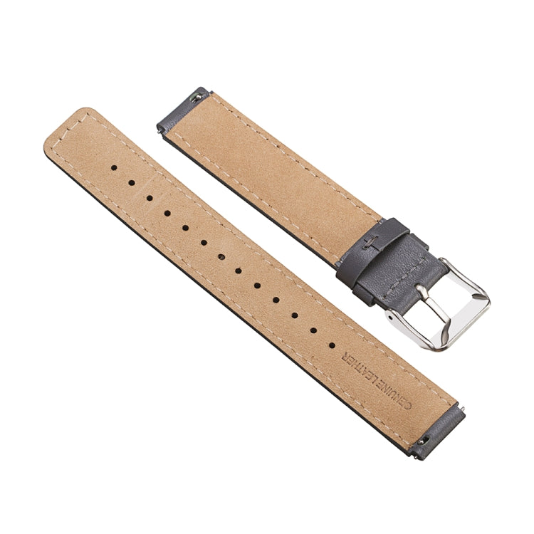 For Huawei Band 7 Glossy Leather Watch Band(Gray) - Smart Wear by PMC Jewellery | Online Shopping South Africa | PMC Jewellery