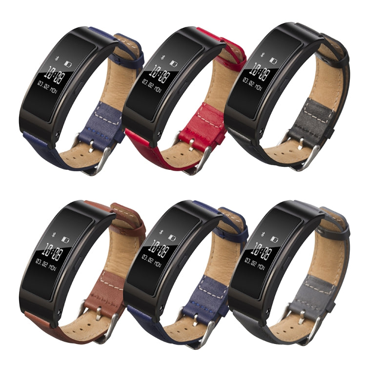 For Huawei Band 7 Glossy Leather Watch Band(Gray) - Smart Wear by PMC TechLife | Online Shopping South Africa | PMC TechLife