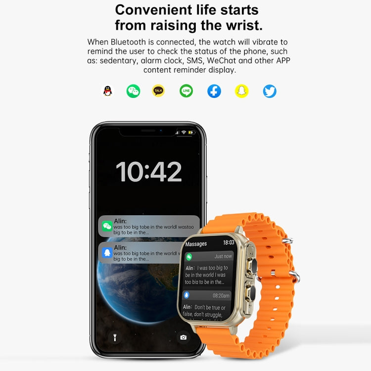 N22 2 in 1 1.96 inch HD Display Sport Bluetooth Call Earphone Smart Watch(Black) - Smart Wear by PMC TechLife | Online Shopping South Africa | PMC TechLife