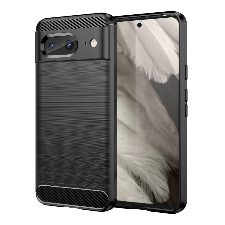 For Google Pixel 8 Carbon Fiber Brushed Texture TPU Case(Black) - Google Cases by PMC Jewellery | Online Shopping South Africa | PMC Jewellery