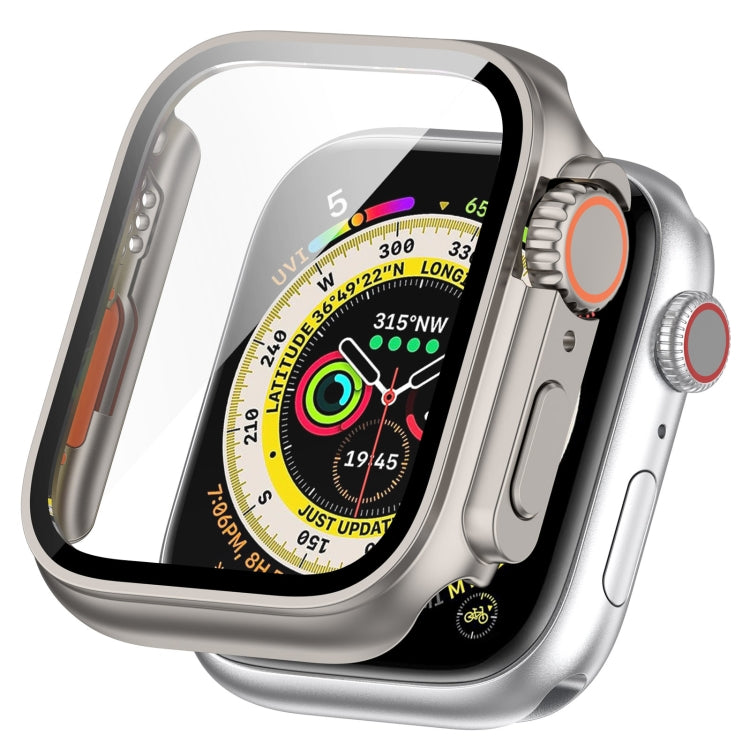 For Apple Watch Series SE 2 / 6 / SE / 5 / 4 40mm Tempered Film + PC Integrated Watch Protective Case(Starlight Color) -  by PMC TechLife | Online Shopping South Africa | PMC TechLife