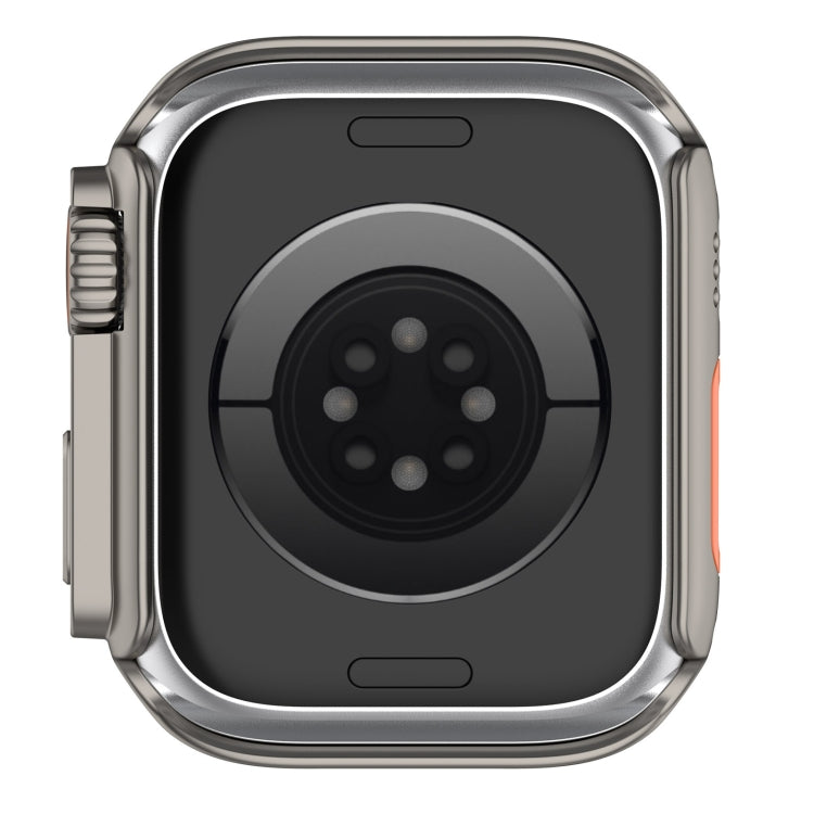 For Apple Watch Series 8 & 7 41mm Tempered Film + PC Integrated Watch Protective Case(Titanium Steel) -  by PMC TechLife | Online Shopping South Africa | PMC TechLife