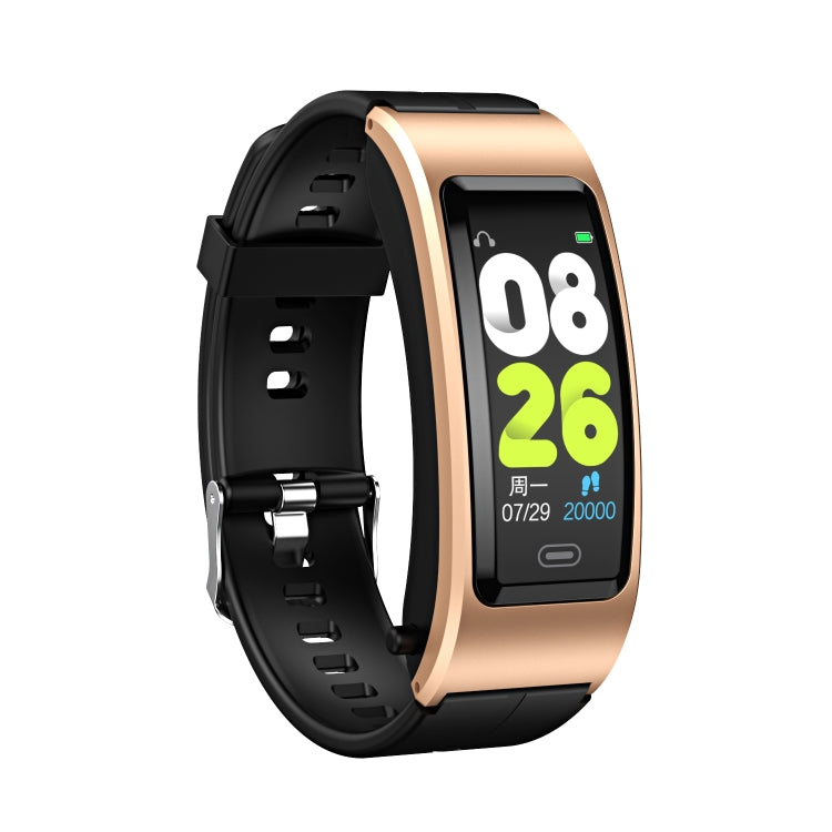 B7 Bluetooth Earphone Smart Bracelet, Support Sleep Monitoring / Blood Oxygen Monitoring / Heart Rate Monitoring(Gold + Black Silicone Strap) -  by PMC TechLife | Online Shopping South Africa | PMC TechLife
