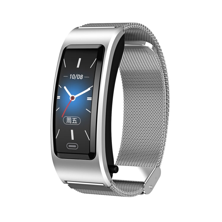 B7 Bluetooth Earphone Smart Bracelet, Support Sleep Monitoring / Blood Oxygen Monitoring / Heart Rate Monitoring(Silver + Silver Steel Chain) - Smart Wristbands by PMC TechLife | Online Shopping South Africa | PMC TechLife
