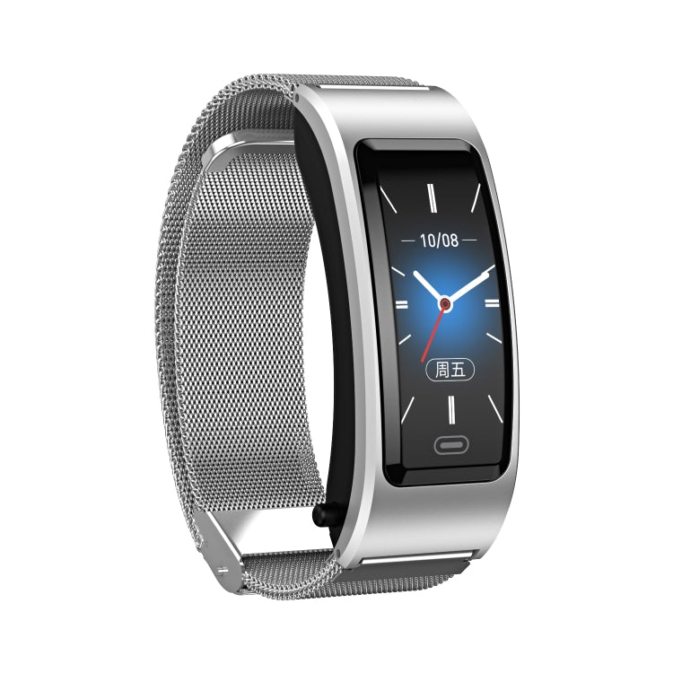 B7 Bluetooth Earphone Smart Bracelet, Support Sleep Monitoring / Blood Oxygen Monitoring / Heart Rate Monitoring(Silver + Silver Steel Chain) - Smart Wristbands by PMC TechLife | Online Shopping South Africa | PMC TechLife