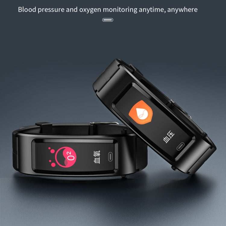 B7 Bluetooth Earphone Smart Bracelet, Support Sleep Monitoring / Blood Oxygen Monitoring / Heart Rate Monitoring(Black + Black Silicone Strap) -  by PMC TechLife | Online Shopping South Africa | PMC TechLife