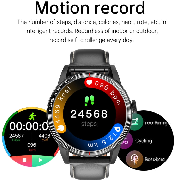 R6 1.32 inch Round Screen 2 in 1 Bluetooth Earphone Smart Watch, Support Bluetooth Call / Health Monitoring(Silver Steel Strap) -  by PMC TechLife | Online Shopping South Africa | PMC TechLife