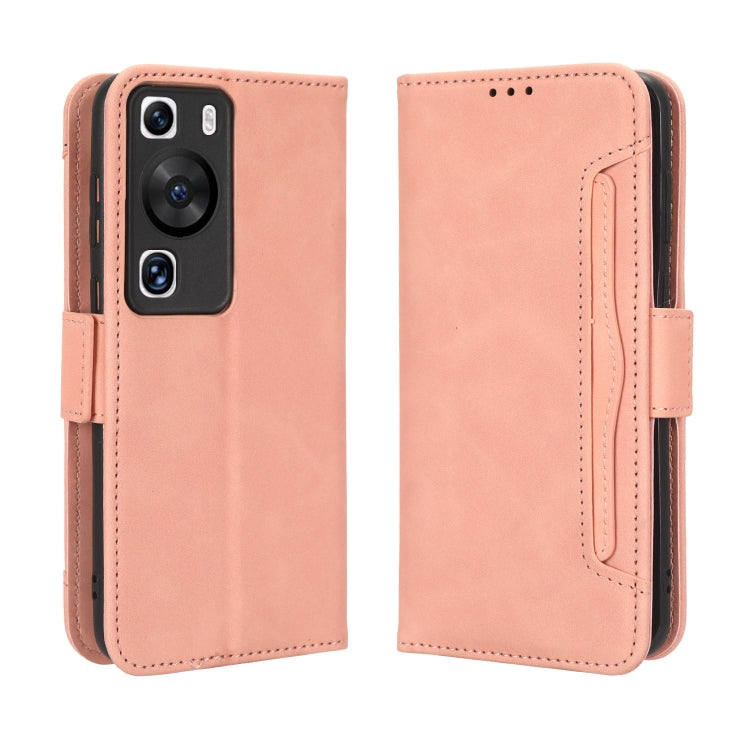 For Huawei P60 / P60 Pro Skin Feel Calf Texture Card Slots Leather Phone Case(Pink) - Huawei Cases by PMC Jewellery | Online Shopping South Africa | PMC Jewellery