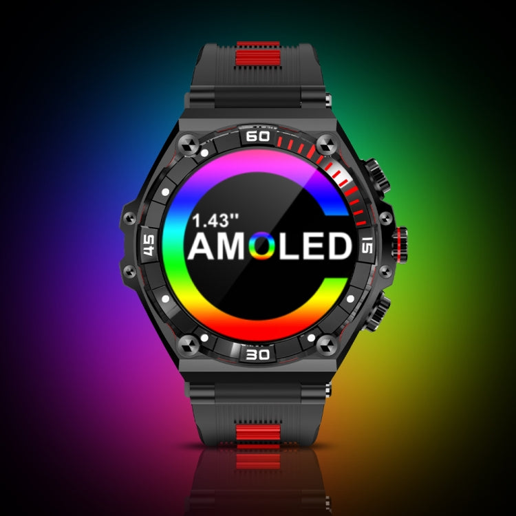 CT18 1.43 inch AMOLED Screen Smart Watch Supports Bluetooth Call/Blood Oxygen Detection(Red) -  by PMC Jewellery | Online Shopping South Africa | PMC Jewellery