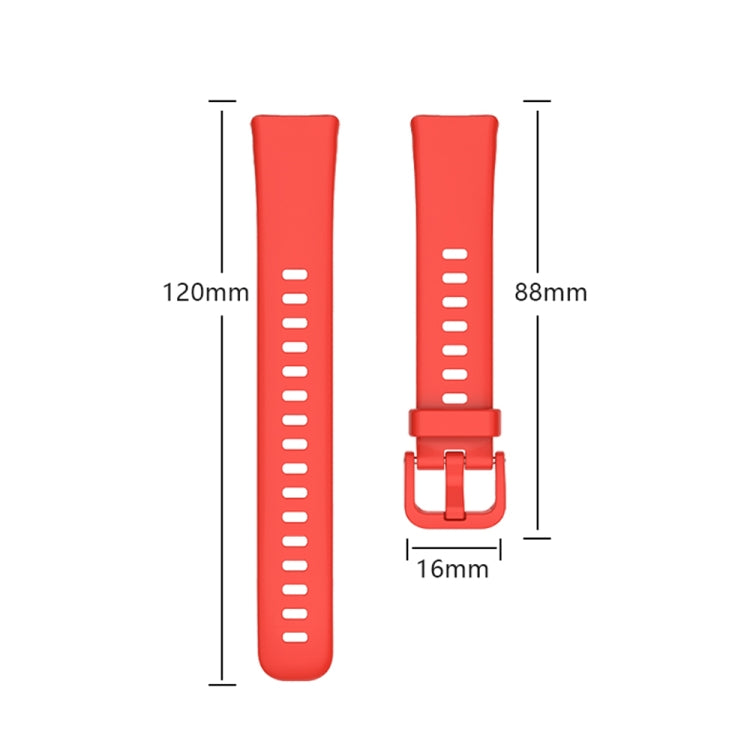 For Huawei Band 8 16mm Solid Color Silicone Replacement Watch Band(Dark Green) - Watch Bands by PMC TechLife | Online Shopping South Africa | PMC TechLife