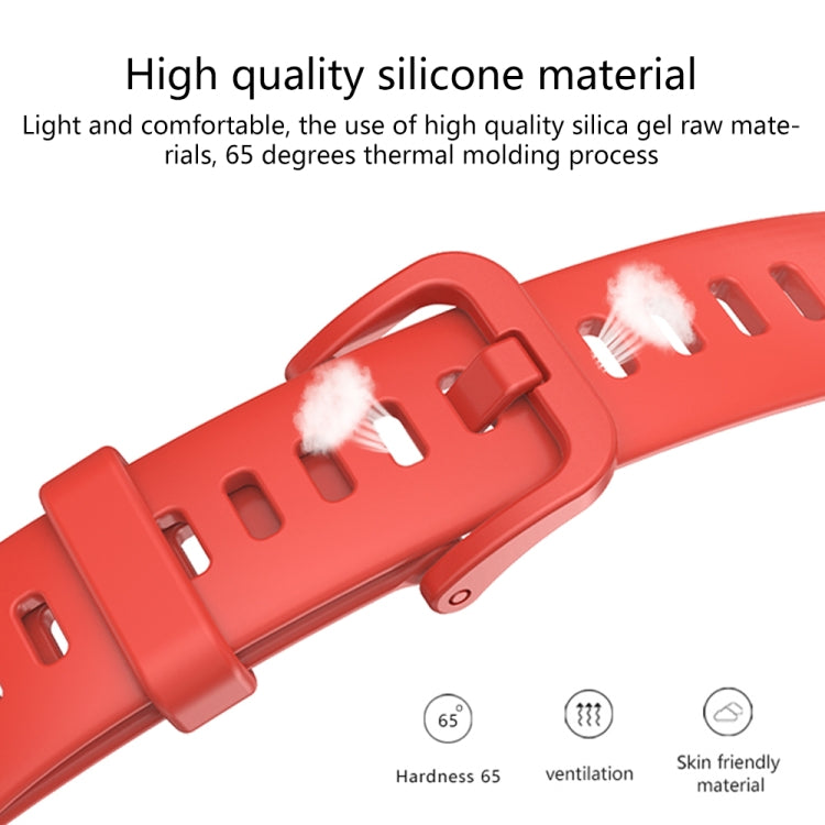 For Huawei Band 8 16mm Solid Color Silicone Replacement Watch Band(Pink) -  by PMC TechLife | Online Shopping South Africa | PMC TechLife