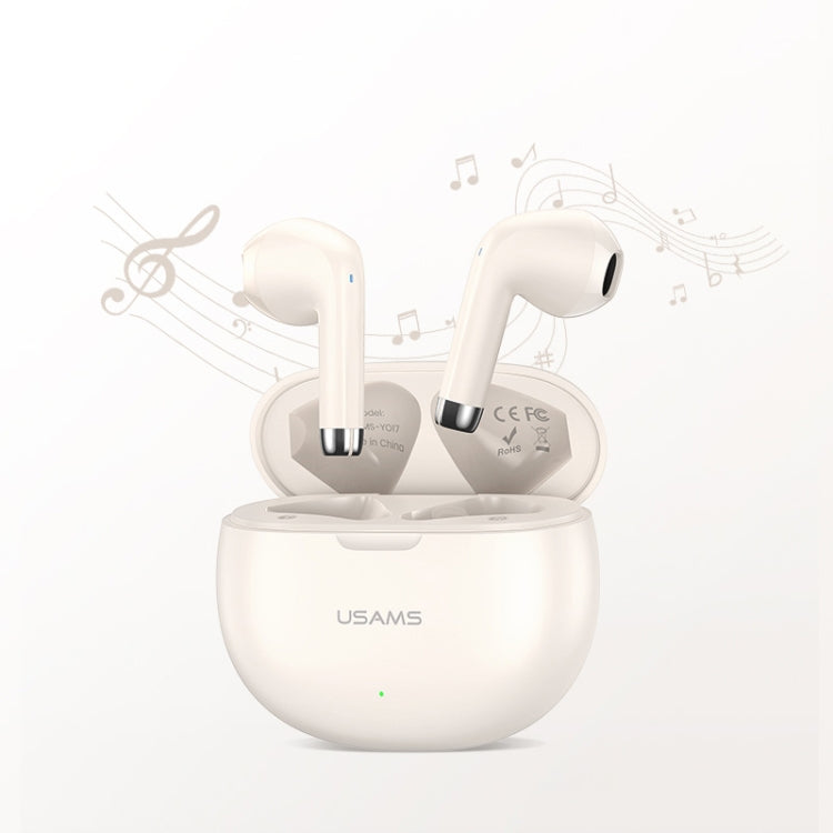 USAMS YO17 TWS Half In-Ear Wireless Bluetooth Earphone(Purple) - TWS Earphone by USAMS | Online Shopping South Africa | PMC Jewellery