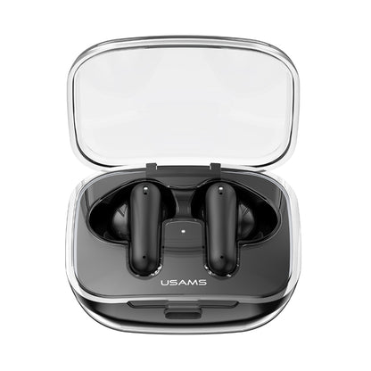 USAMS BE16 Ice Tray Series Transparent TWS In-Ear Wireless Bluetooth Earphone(Black) - TWS Earphone by USAMS | Online Shopping South Africa | PMC Jewellery