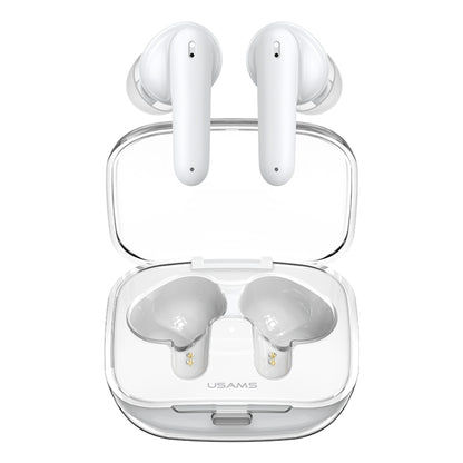 USAMS BE16 Ice Tray Series Transparent TWS In-Ear Wireless Bluetooth Earphone(White) - TWS Earphone by USAMS | Online Shopping South Africa | PMC Jewellery