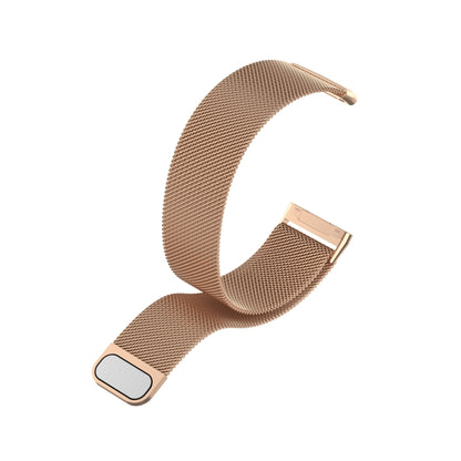 For Fitbit Versa 4 Milanese Magnetic Metal Weave Watchband, Small Size(Rose Gold) - Watch Bands by PMC Jewellery | Online Shopping South Africa | PMC Jewellery