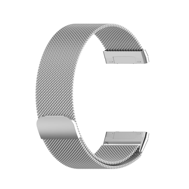 For Fitbit Versa 4 Milanese Magnetic Metal Weave Watchband, Small Size(Silver) - Watch Bands by PMC Jewellery | Online Shopping South Africa | PMC Jewellery