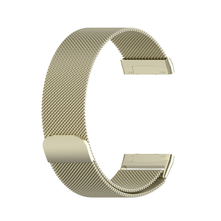 For Fitbit Versa 4 Milanese Magnetic Metal Weave Watchband, Small Size(Official Gold) -  by PMC TechLife | Online Shopping South Africa | PMC TechLife