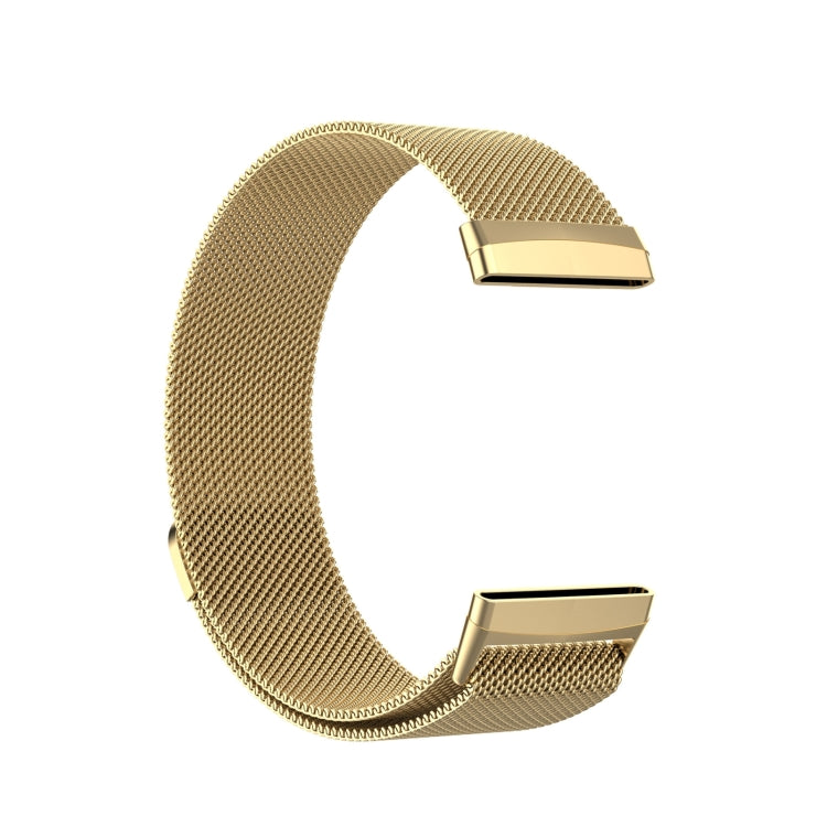 For Fitbit Versa 4 Milanese Magnetic Metal Weave Watchband, Small Size(Gold) -  by PMC Jewellery | Online Shopping South Africa | PMC Jewellery