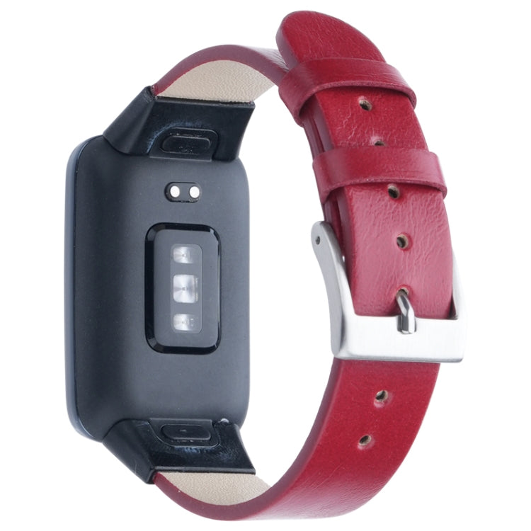 For Xiaomi Mi Band 7 Pro Leather Texture Replacement Watch Band(Red) - Watch Bands by PMC Jewellery | Online Shopping South Africa | PMC Jewellery