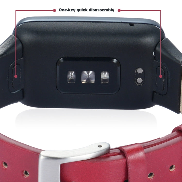 For Xiaomi Mi Band 7 Pro Leather Texture Replacement Watch Band(Red) - Watch Bands by PMC TechLife | Online Shopping South Africa | PMC TechLife