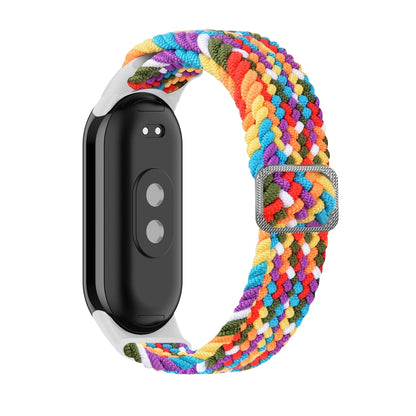 For Xiaomi Mi Band 8 Adjustable Nylon Braided Elasticity Watch Band(Rainbow) -  by PMC Jewellery | Online Shopping South Africa | PMC Jewellery