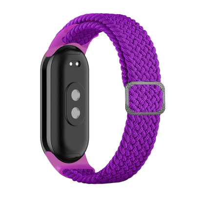 For Xiaomi Mi Band 8 Adjustable Nylon Braided Elasticity Watch Band(Purple) -  by PMC Jewellery | Online Shopping South Africa | PMC Jewellery