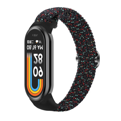 For Xiaomi Mi Band 8 Adjustable Nylon Braided Elasticity Watch Band(Starlight Black) -  by PMC Jewellery | Online Shopping South Africa | PMC Jewellery