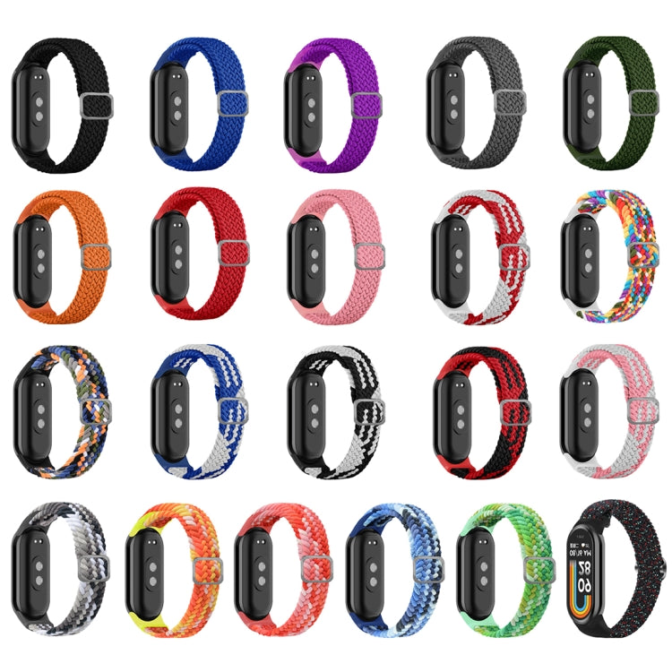 For Xiaomi Mi Band 8 Adjustable Nylon Braided Elasticity Watch Band(Colorful Green) -  by PMC TechLife | Online Shopping South Africa | PMC TechLife