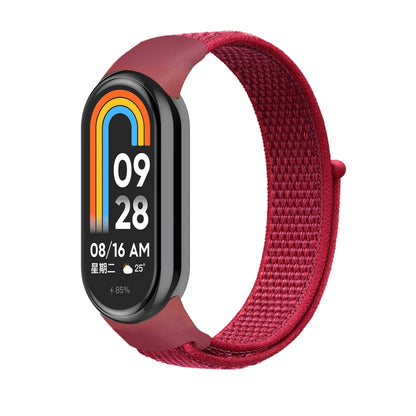 For Xiaomi Mi Band 8 Loop Nylon Replacement Watch Band(Red) -  by PMC Jewellery | Online Shopping South Africa | PMC Jewellery