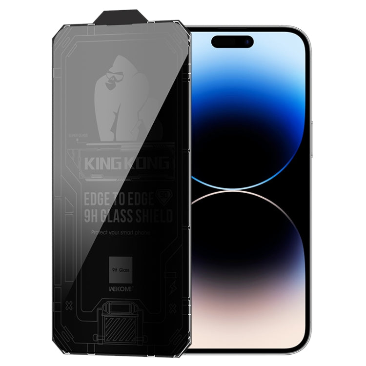 For iPhone 14 Pro WK WTP-067 King Kong Vacha 9D Curved Privacy Tempered Glass Film(Black) - iPhone 14 Pro Tempered Glass by WK | Online Shopping South Africa | PMC Jewellery