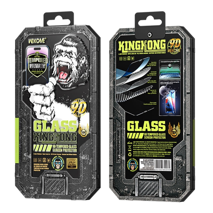 For iPhone 12 WK WTP-067 King Kong Vacha 9D Curved Privacy Tempered Glass Film(Black) - iPhone 12 / 12 Pro Tempered Glass by WK | Online Shopping South Africa | PMC TechLife