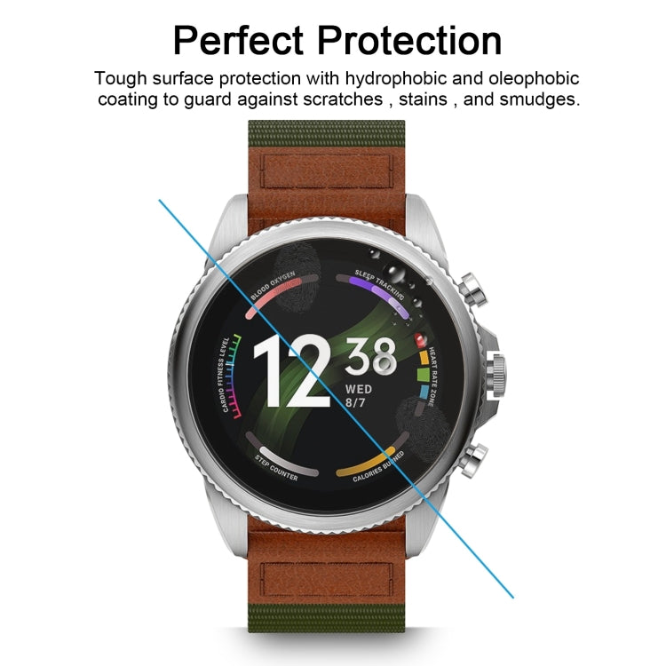 For Fossil Gen 6 42mm 10pcs 0.26mm 2.5D 9H Tempered Glass Film Watch Screen Protector - Screen Protector by PMC TechLife | Online Shopping South Africa | PMC TechLife