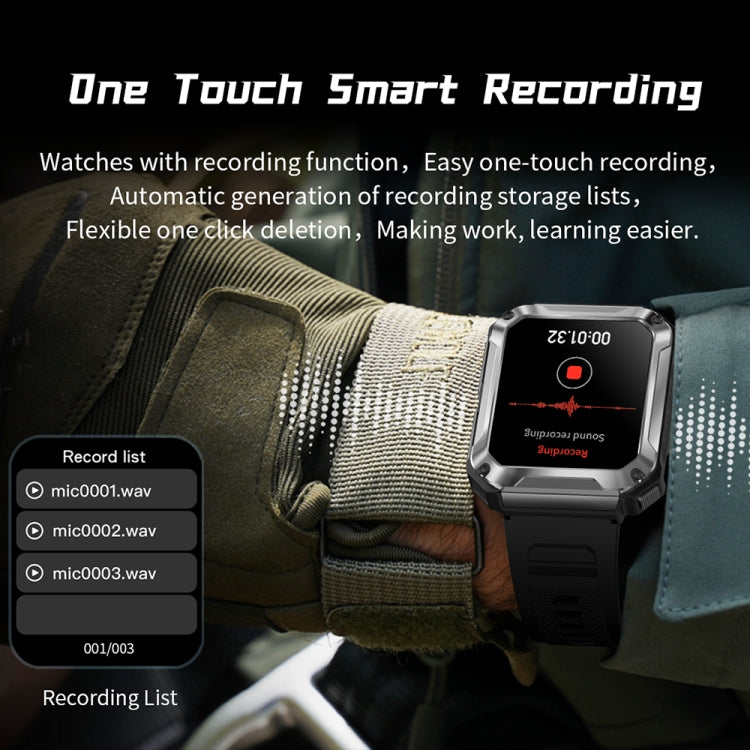 OVISEN T93 1.96 inch IPS Screen 2 in 1 Bluetooth Headset Smart Watch, Supports Blood Oxygen Monitoring/Bluetooth Music(Black) - Smart Watches by PMC TechLife | Online Shopping South Africa | PMC TechLife