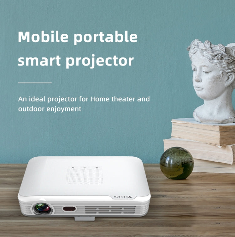 WOWOTO T9S TI DLP DMD 0.45 1280 x 800 4K 350ANSI RGB LED Smart Projector(UK Plug) - LED Projector by WOWOTO | Online Shopping South Africa | PMC TechLife | Buy Now Pay Later Mobicred